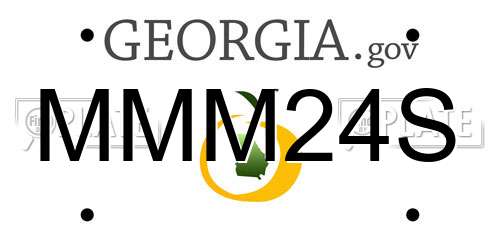 MMM24S Georgia License Plate