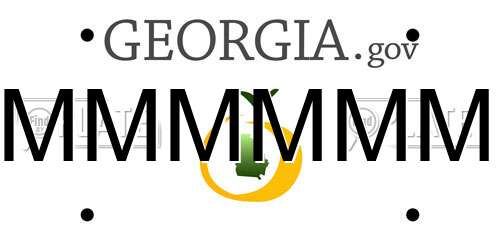 MMMMMM Georgia License Plate