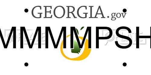 MMMMPSH Georgia License Plate
