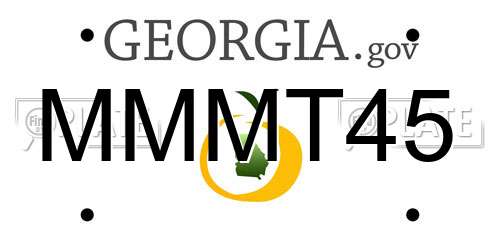 MMMT45 Georgia License Plate