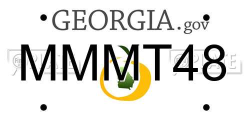 MMMT48 Georgia License Plate