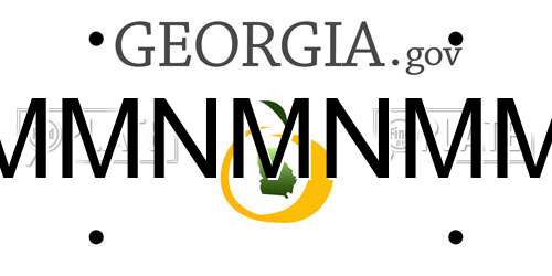 MMNMNMM Georgia License Plate