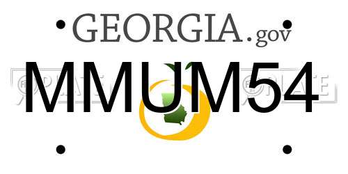 MMUM54 Georgia License Plate