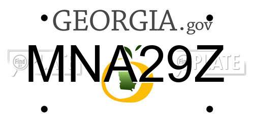 MNA29Z Georgia License Plate