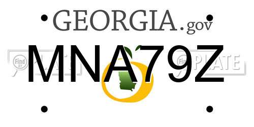 MNA79Z Georgia License Plate