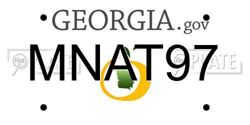 MNAT97 Georgia License Plate
