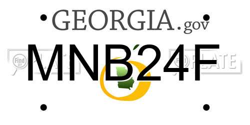 MNB24F Georgia License Plate