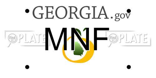 MNF Georgia License Plate