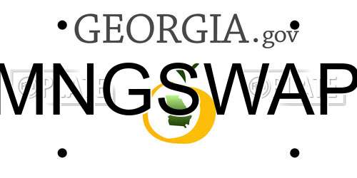 MNGSWAP Georgia License Plate