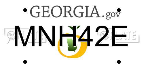 MNH42E Georgia License Plate