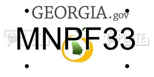 MNPF33 Georgia License Plate