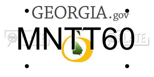 MNTT60 Georgia License Plate