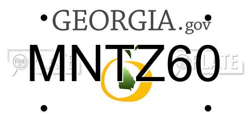 MNTZ60 Georgia License Plate