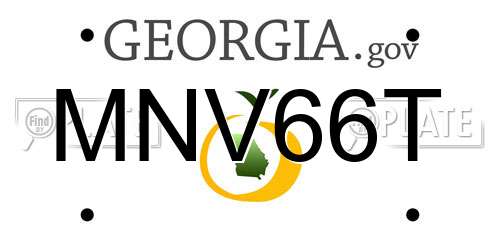 MNV66T Georgia License Plate