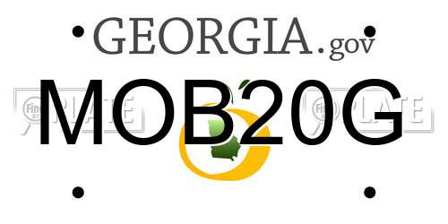 MOB20G Georgia License Plate