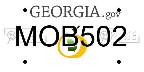 MOB502 Georgia License Plate