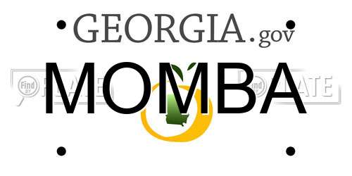 MOMBA Georgia License Plate