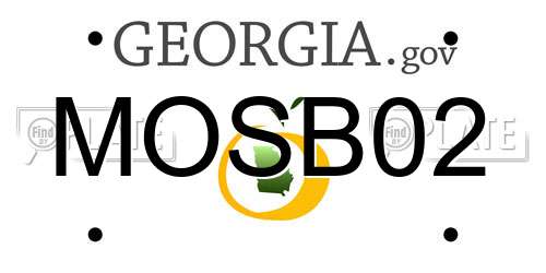MOSB02 Georgia License Plate