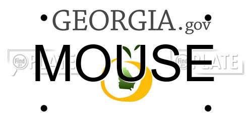 MOUSE Georgia License Plate