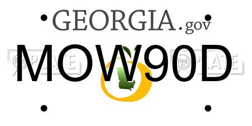 MOW90D Georgia License Plate