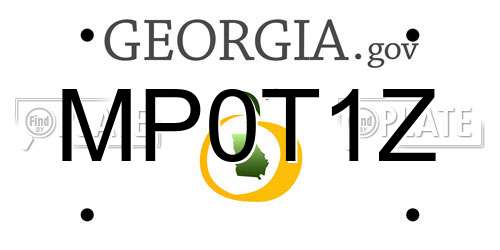 MP0T1Z Georgia License Plate