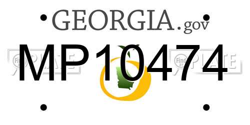 MP10474 Georgia License Plate