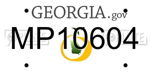 MP10604 Georgia License Plate