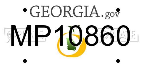 MP10860 Georgia License Plate