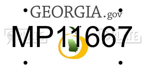 MP11667 Georgia License Plate