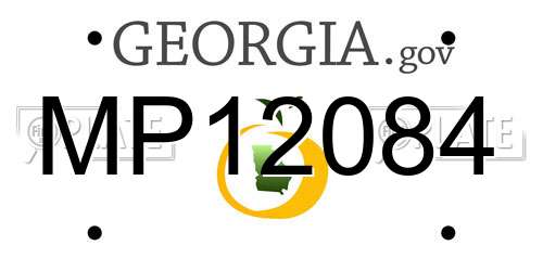 MP12084 Georgia License Plate