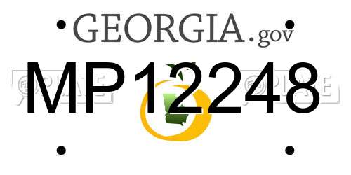 MP12248 Georgia License Plate