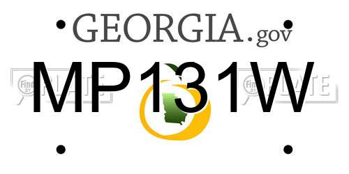 MP131W Georgia License Plate