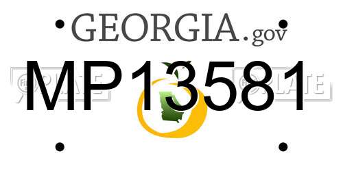 MP13581 Georgia License Plate