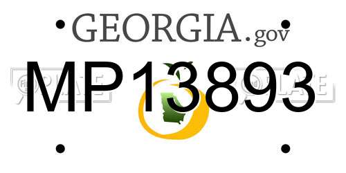 MP13893 Georgia License Plate