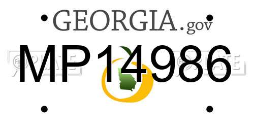 MP14986 Georgia License Plate