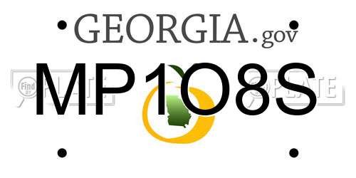 MP1O8S Georgia License Plate