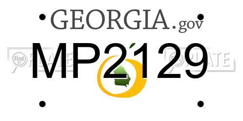 MP2129 Georgia License Plate