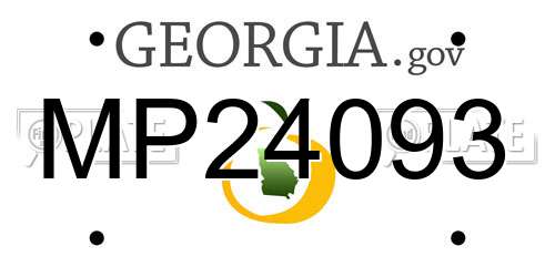 MP24093 Georgia License Plate