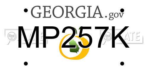 MP257K Georgia License Plate