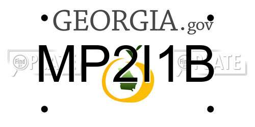 MP2I1B Georgia License Plate