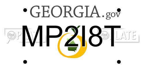 MP2I8T Georgia License Plate