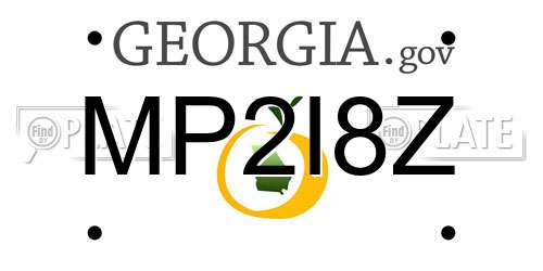 MP2I8Z Georgia License Plate