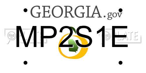 MP2S1E Georgia License Plate