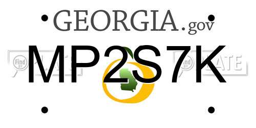 MP2S7K Georgia License Plate