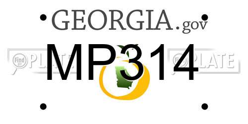 MP314 Georgia License Plate