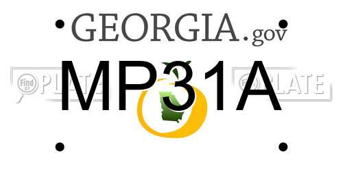 MP31A Georgia License Plate