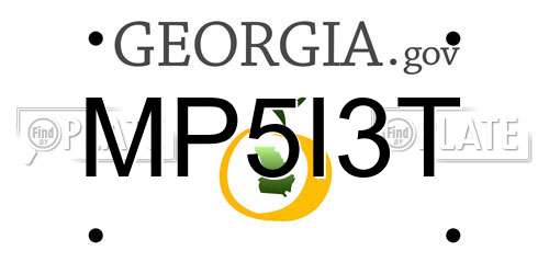 MP5I3T Georgia License Plate