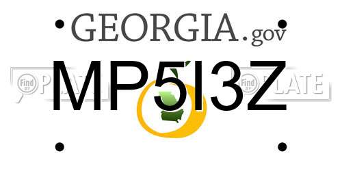 MP5I3Z Georgia License Plate