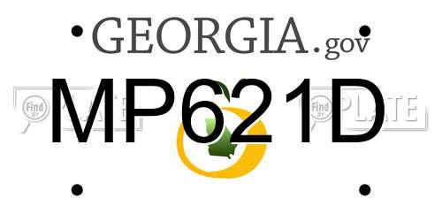 MP621D Georgia License Plate