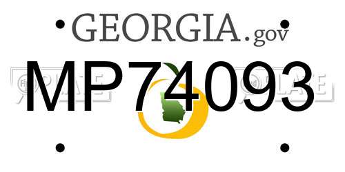 MP74093 Georgia License Plate